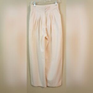 Escada Pleated Dress Pants Vintage White/Cream Small